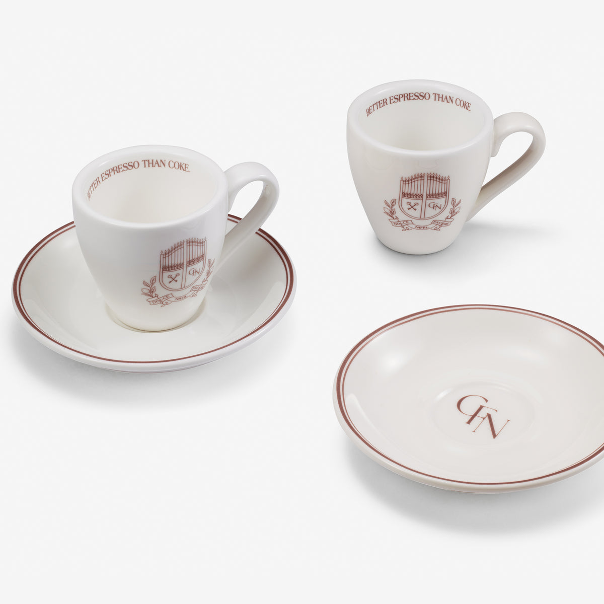 CFN Burgundy Espresso Set