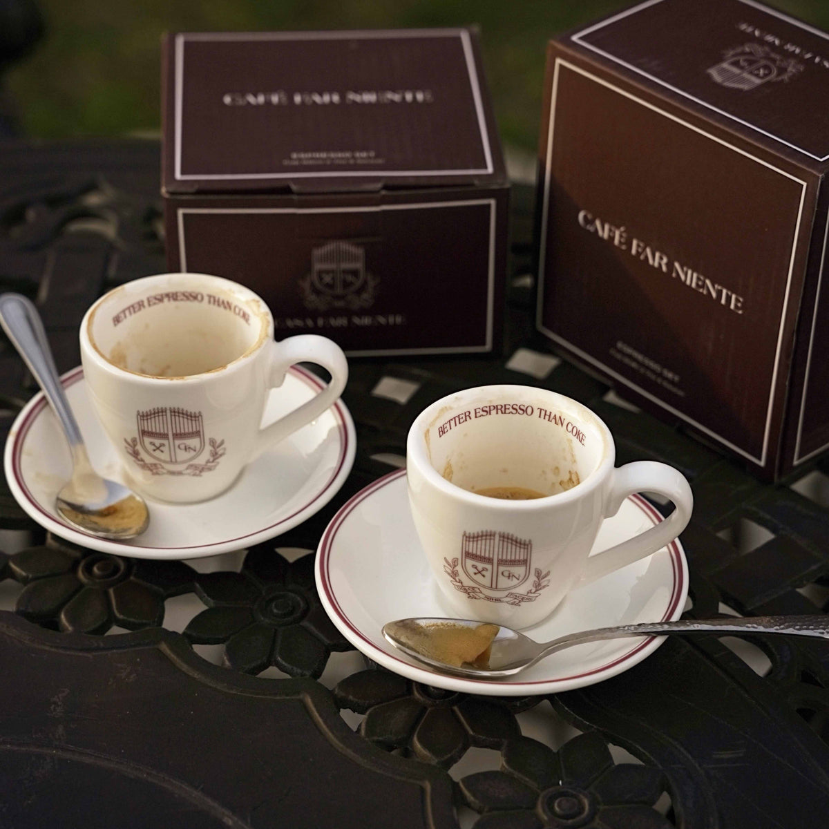 CFN Burgundy Espresso Set
